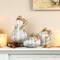 Glitzhome® Gray Marble Glass Pumpkin Set